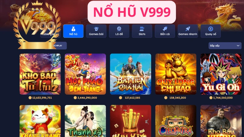 Hãy trải nghiệm phút giây nổ hũ V999 hấp dẫn